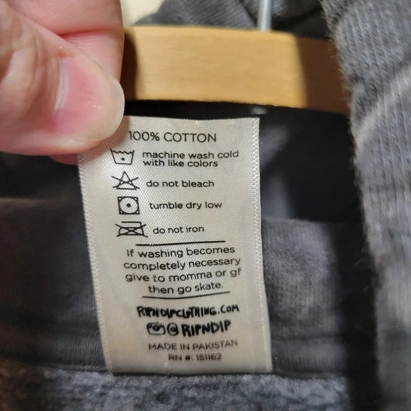 ‼️3/$30‼️ Ripndip Acid Wash Lightening Tie Dye Cat Peace Sign Nerm Hoodie Small - Picture 3 of 12